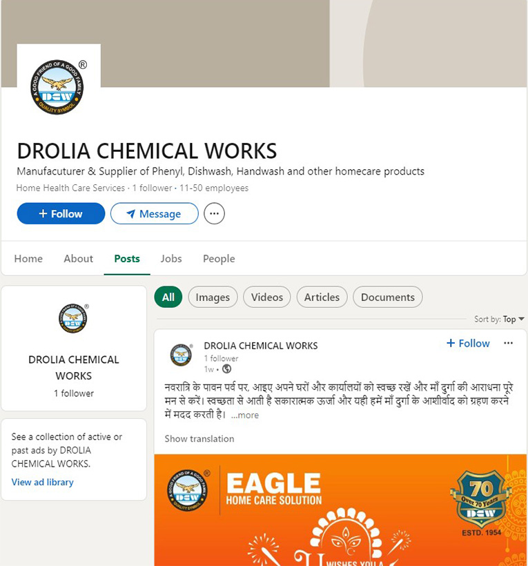 Drolia Chemical Works
| Linkedin